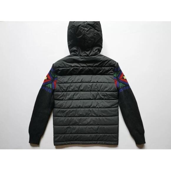 Polo Ralph Lauren Sweater Hooded Fair Isle Nordic Ski Jacket Wool Holiday Sz M - Picture 2 of 14